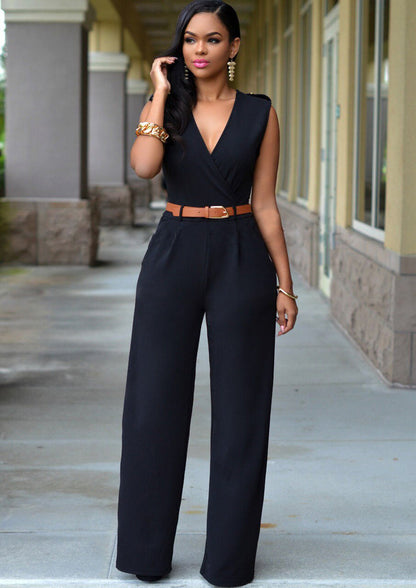 Livia - Eleganter Jumpsuit mit V-Ausschnitt