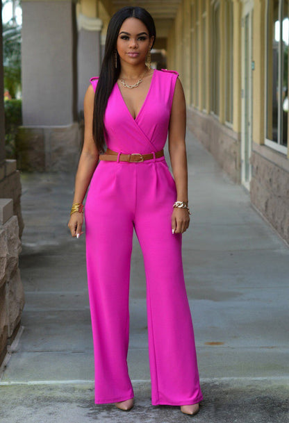 Livia - Eleganter Jumpsuit mit V-Ausschnitt