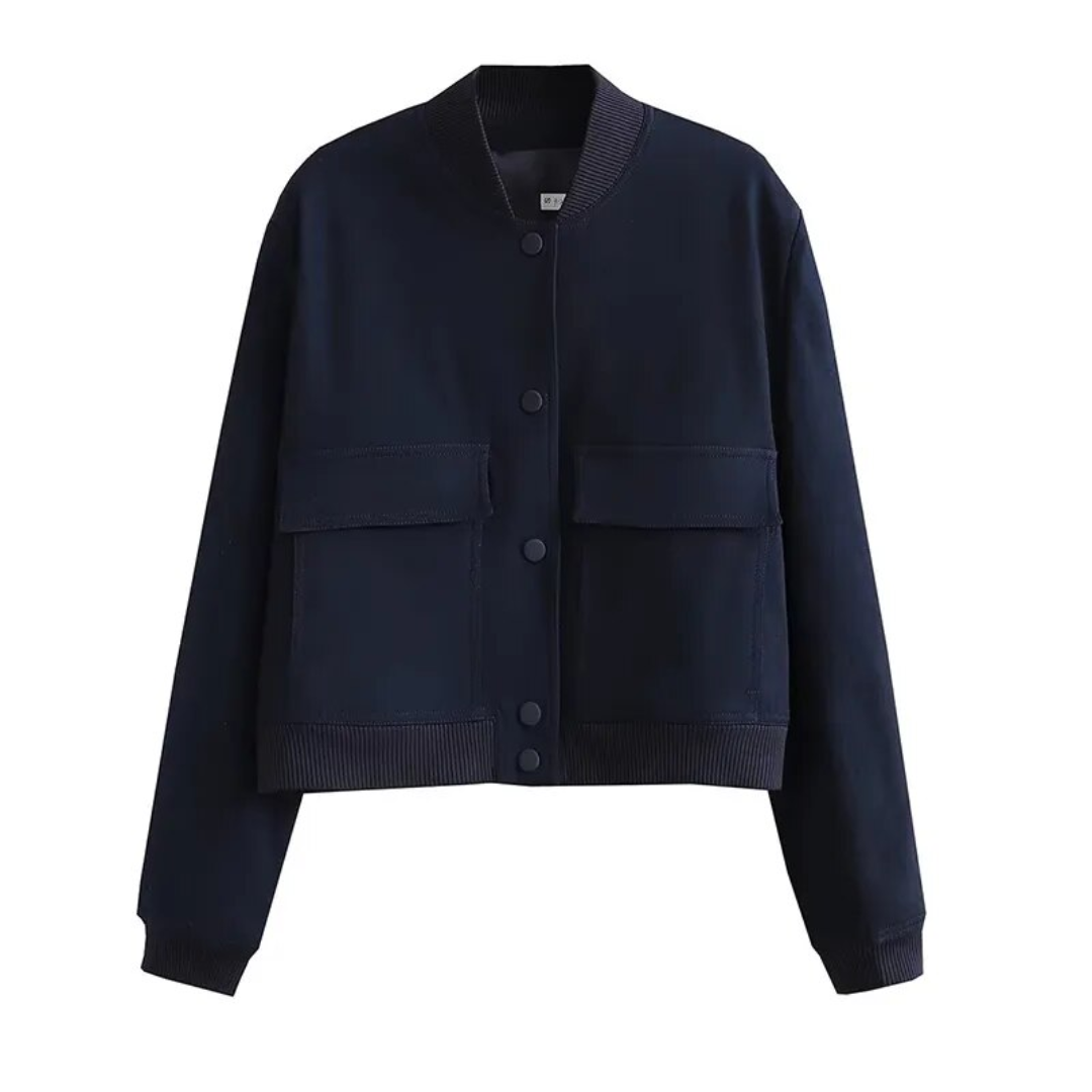 Crystal Cropped Varsity Jacket | Stylisch & lässig