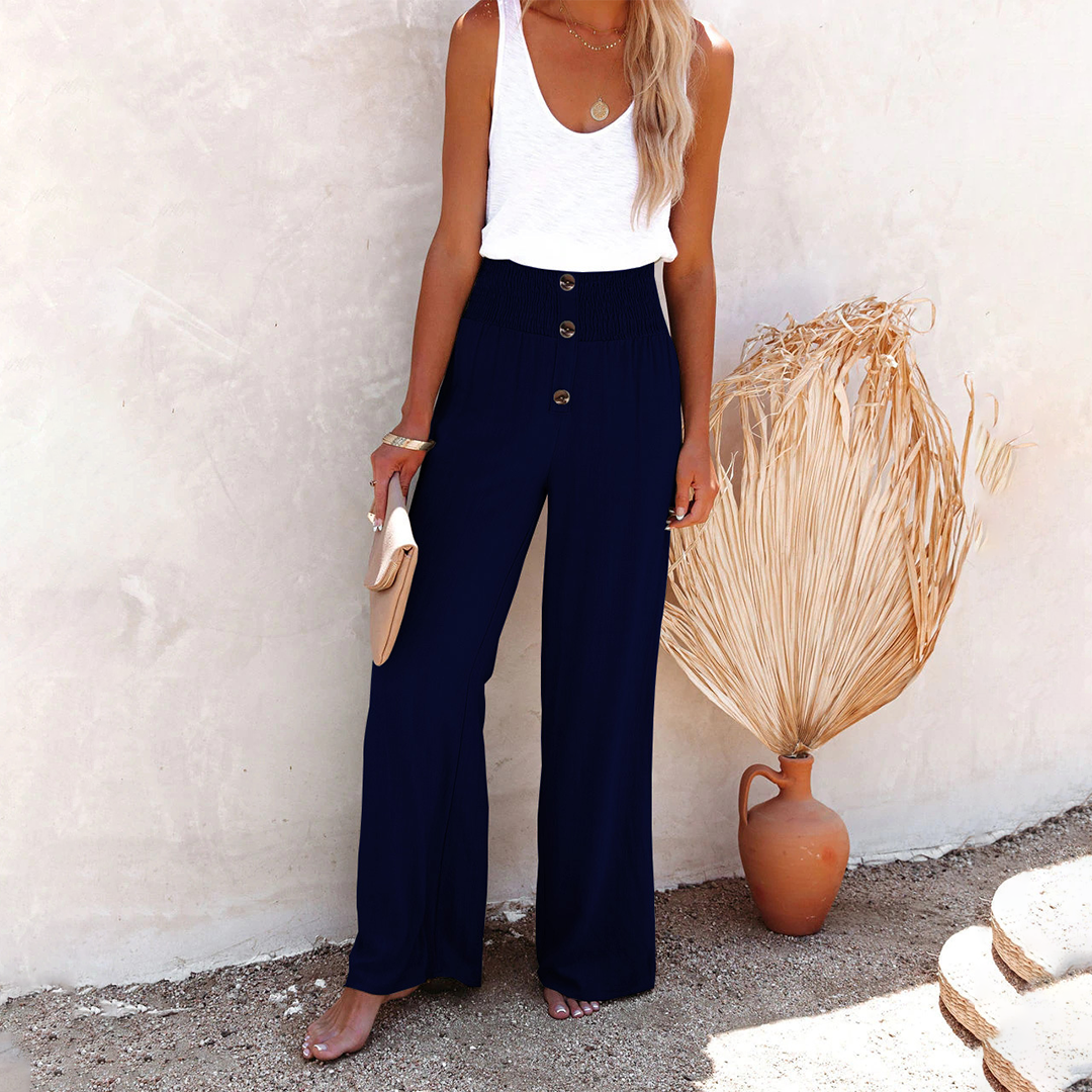 HILLA - Weite Hose mit hoher Taille