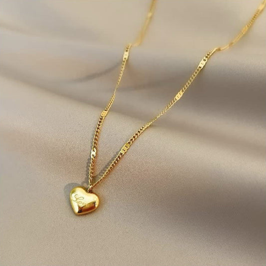 Elegante Halskette mit goldenem Herz für Damen