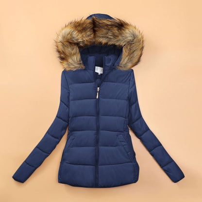 RiversJacket I Wintermantel mit Fellimitatkragen für Frauen