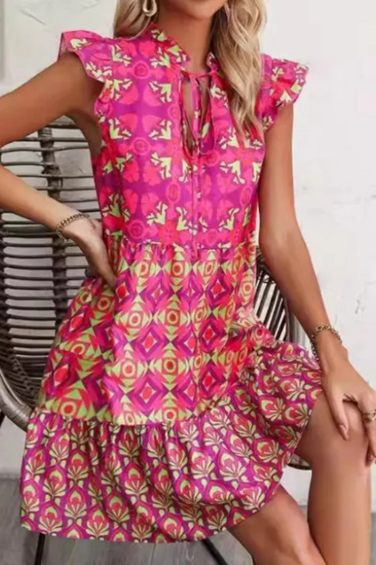 Azura | Bedrucktes ärmelloses Kleid Sommer