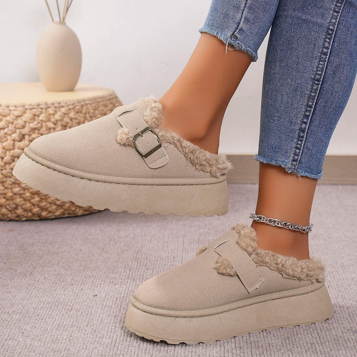 Warme Damenschuhe aus Wildleder - Jazzy