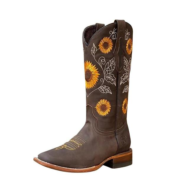 Braune Lederstiefeletten für Frauen - Reyna