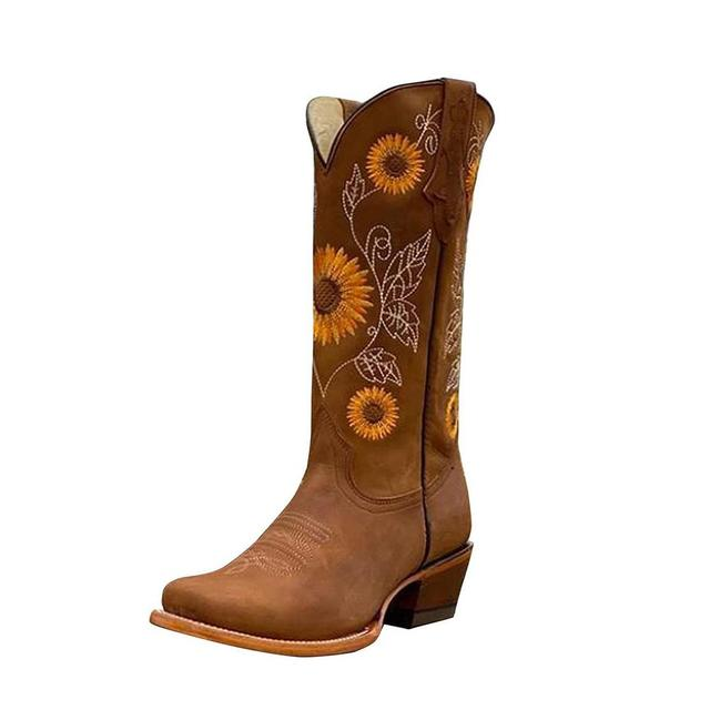 Braune Lederstiefeletten für Frauen - Reyna