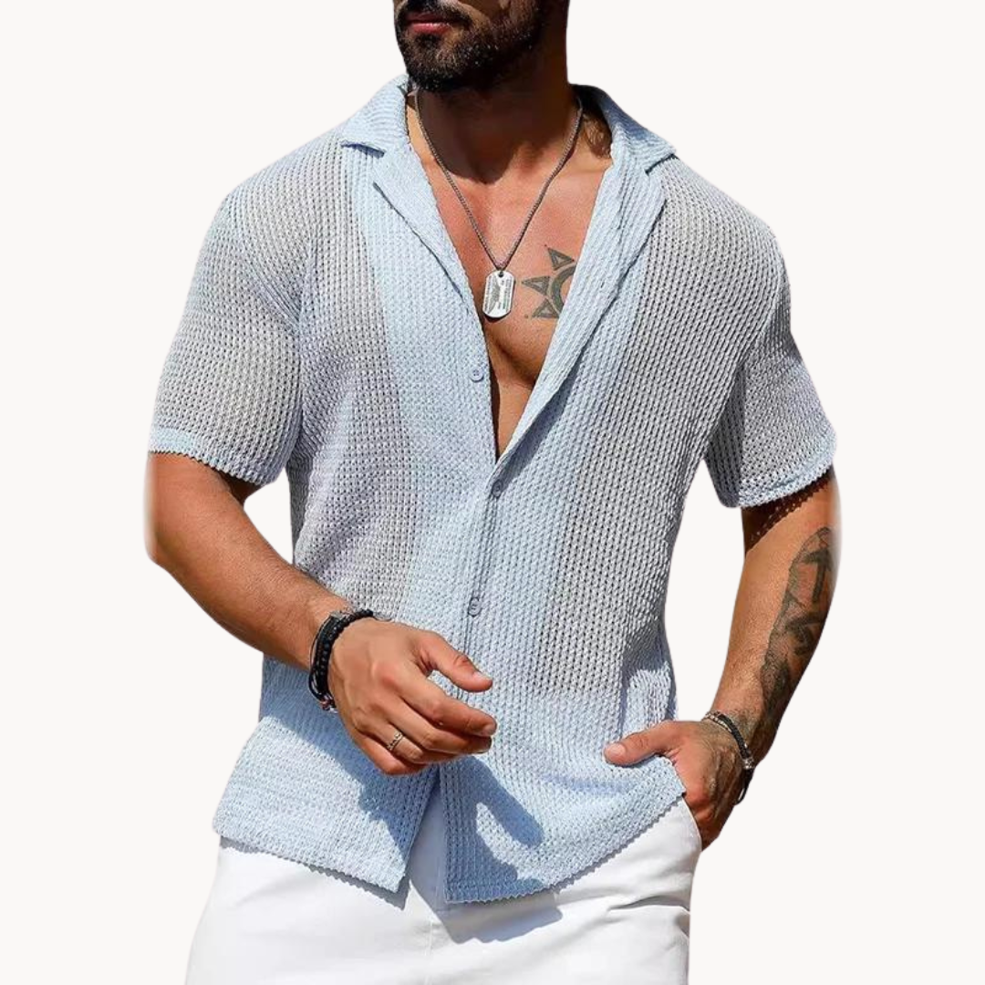 Milan | Stylisches Hohlkörper-Strickhemd