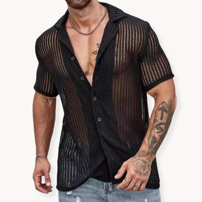 Milan | Stylisches Hohlkörper-Strickhemd
