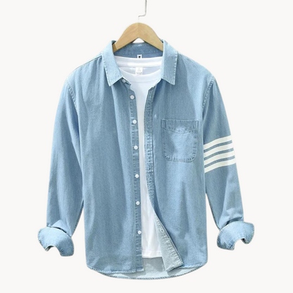 Declan | Denim-Hemd mit zeitlosem Spitzkragen