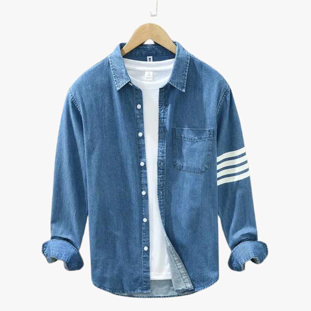 Declan | Denim-Hemd mit zeitlosem Spitzkragen