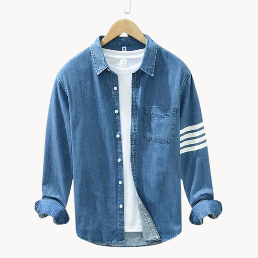 Declan | Denim-Hemd mit zeitlosem Spitzkragen