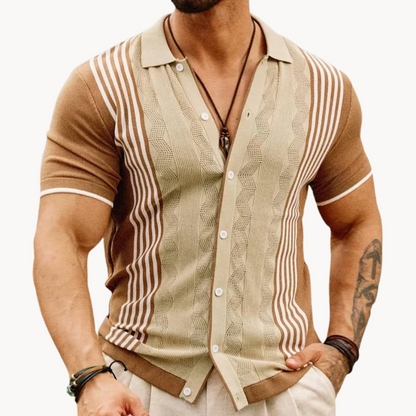 Aladine | Luxus-Poloshirt mit durchgehendem Reißverschluss
