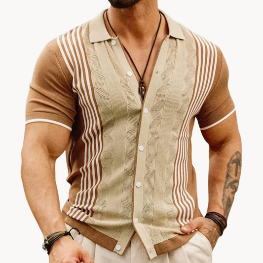 Aladine | Luxus-Poloshirt mit durchgehendem Reißverschluss