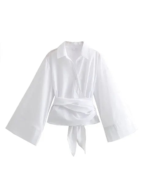 TIRONA | Bluse im Vintage-Look mit Schleifendetail