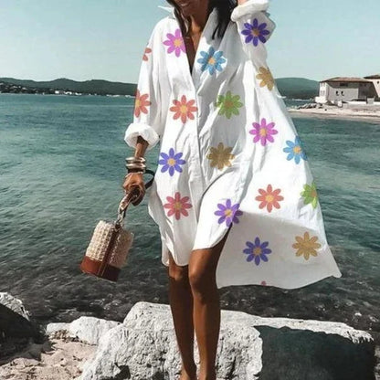 Nova - Modisches Hemdkleid Weißes Kleid