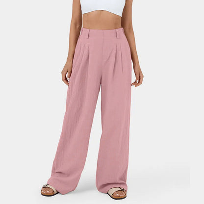 Gerade Hose mit hoher Taille für Frauen