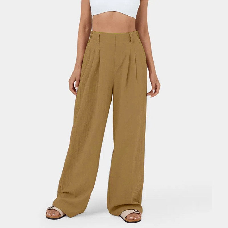 Gerade Hose mit hoher Taille für Frauen