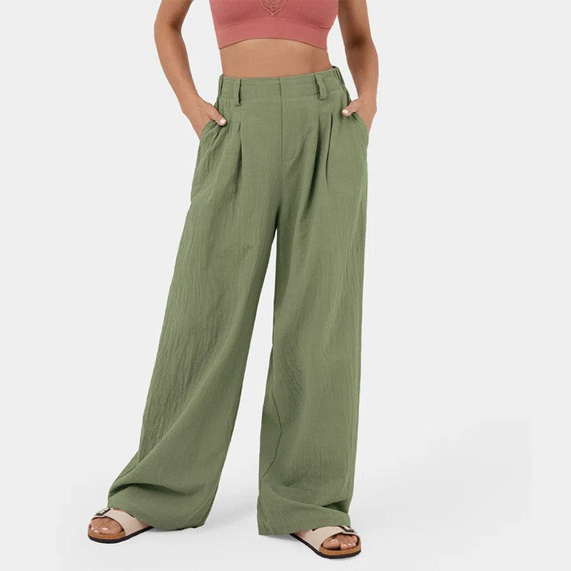 Gerade Hose mit hoher Taille für Frauen
