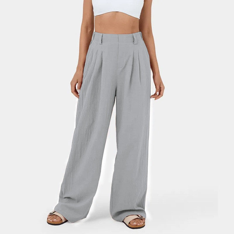 Gerade Hose mit hoher Taille für Frauen