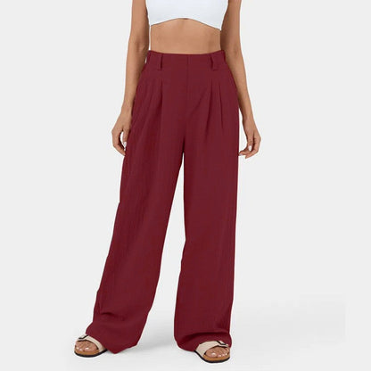 Gerade Hose mit hoher Taille für Frauen