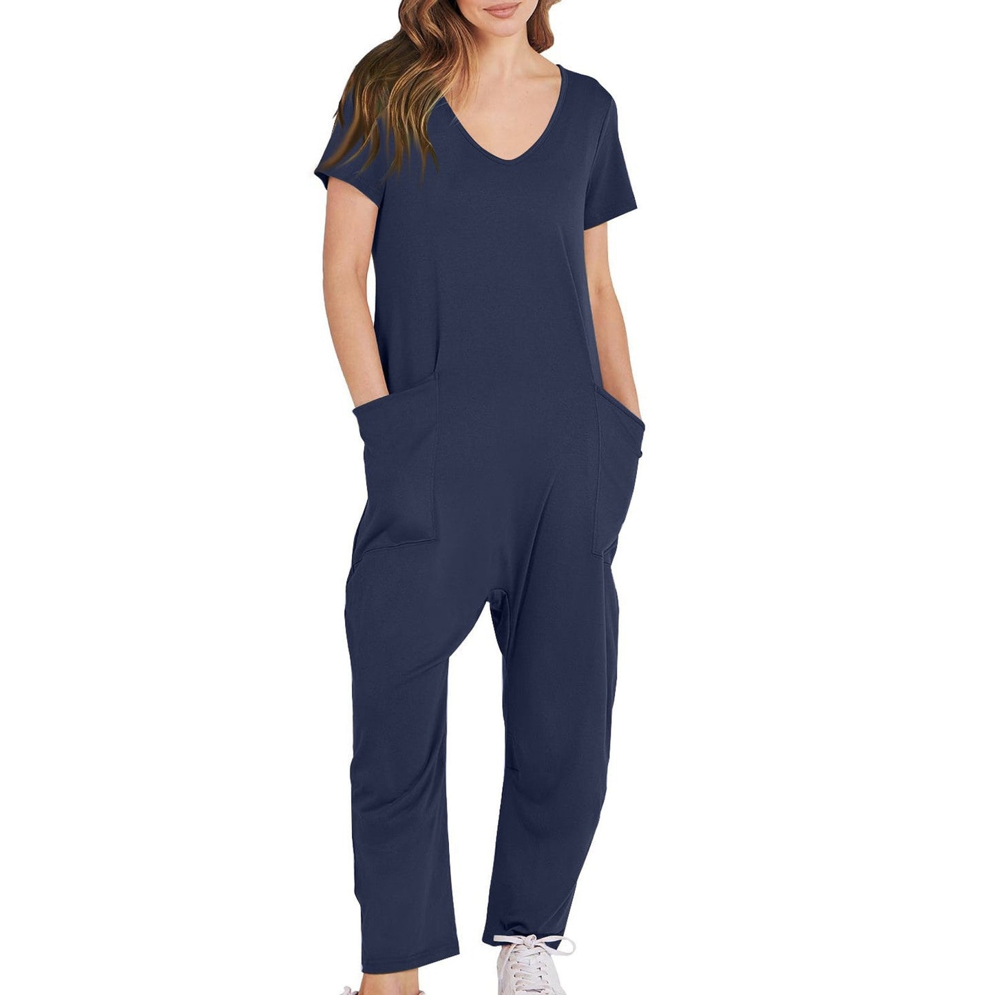 Audrea - Lässiger Overall mit V-Ausschnitt