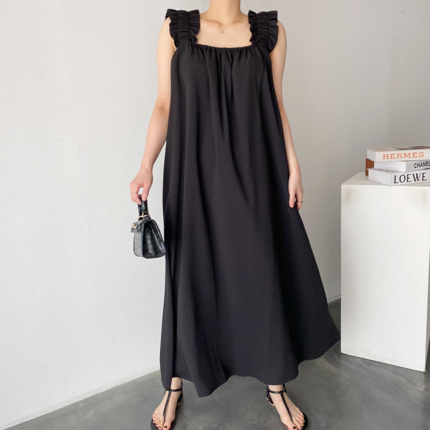 Modisches Kleid mit Print und Schlitz