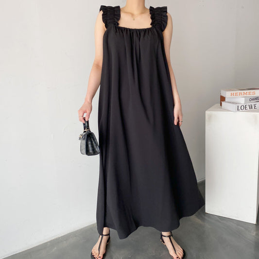 Modisches Kleid mit Print und Schlitz