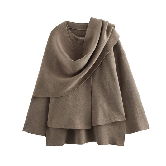 Übergroße Jacke mit Schal | Bequem und warm - perfekt für den Winter