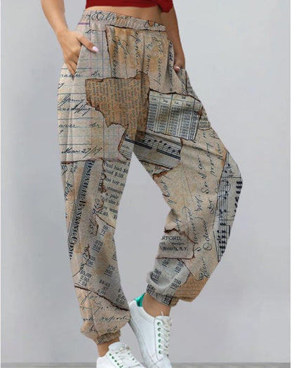 bedruckte Hose schick und elegant