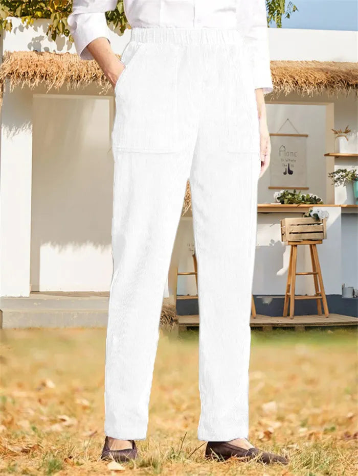 Marion - Einfarbige Cordhose für Frauen