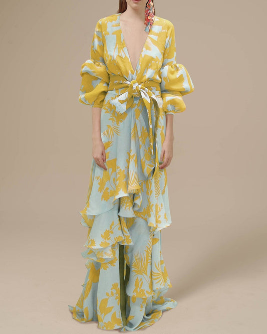 Benet - Partykleid aus bedrucktem Chiffon
