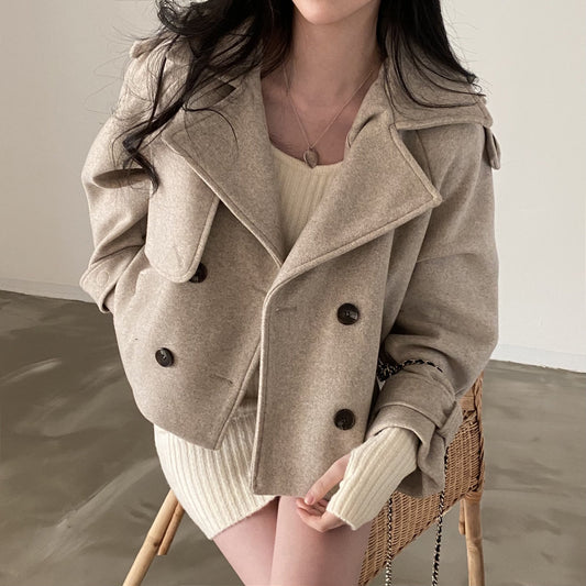 Lucia - Übergroße Jacke mit Knöpfen für Frauen