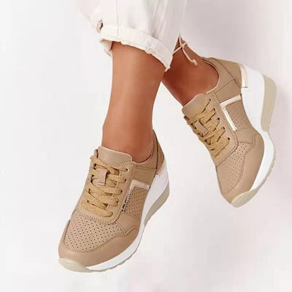 Schnürschuhe Plattform Wedge