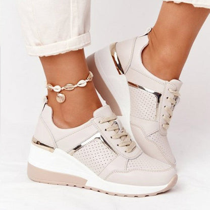 Schnürschuhe Plattform Wedge