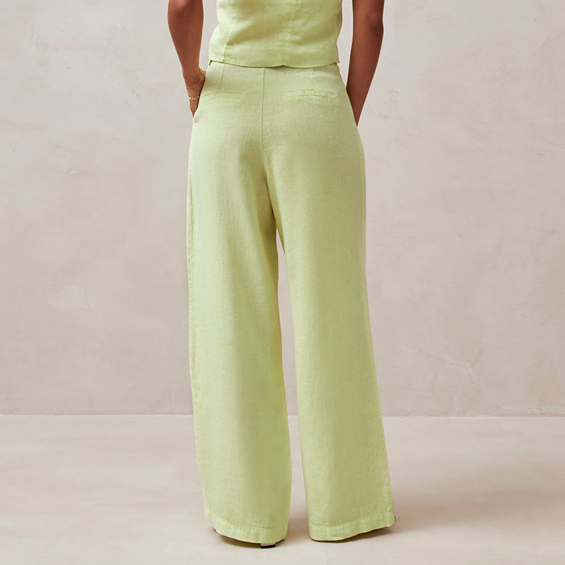 Berke - Damenhose mit hoher Taille und lockerem, geradem Bein
