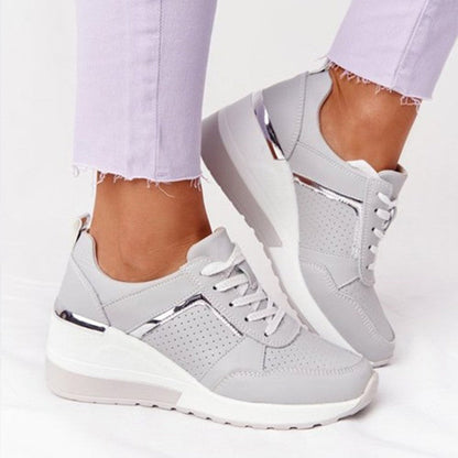 Schnürschuhe Plattform Wedge