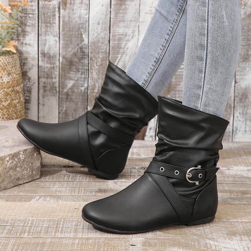 Flache Vintage-Stiefeletten - Nikolina