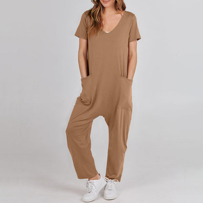 Audrea - Lässiger Overall mit V-Ausschnitt