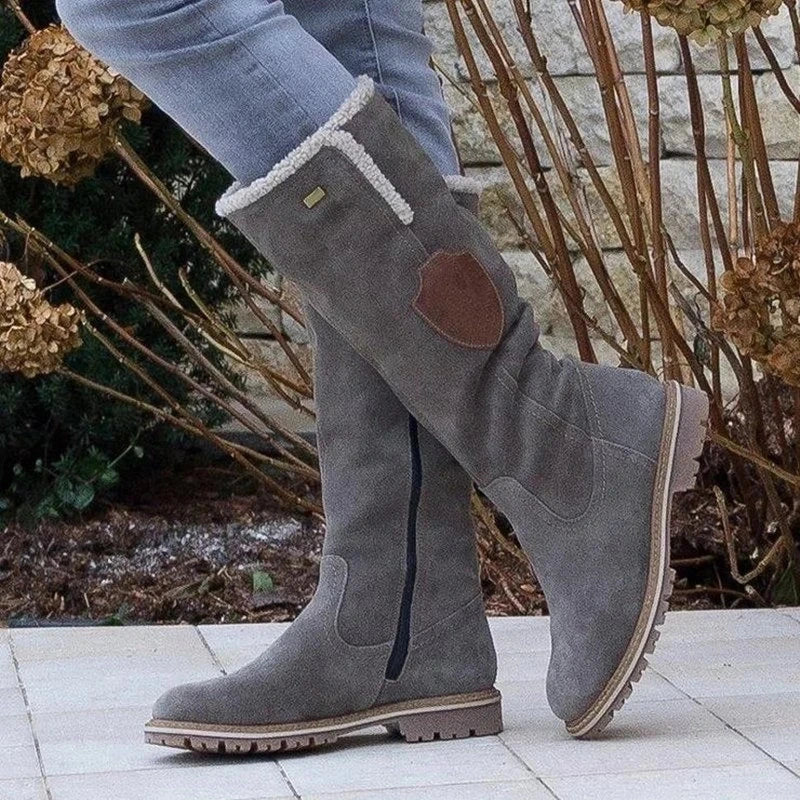 Mittellange Winterstiefel aus Wildleder - Helvisa