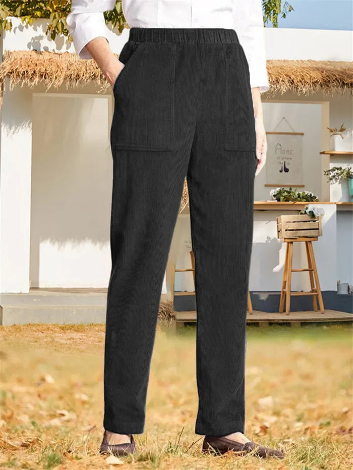 Marion - Einfarbige Cordhose für Frauen