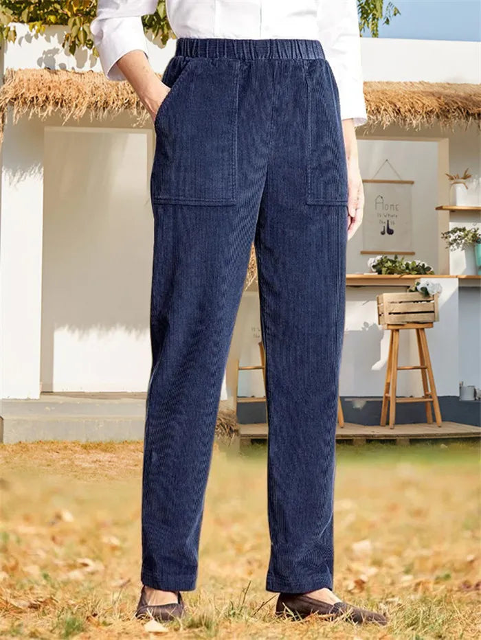 Marion - Einfarbige Cordhose für Frauen