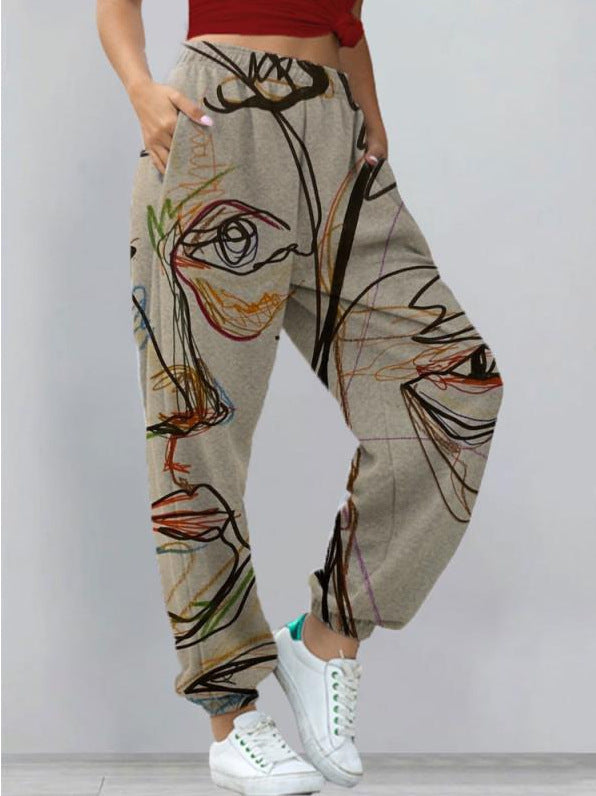 bedruckte Hose schick und elegant
