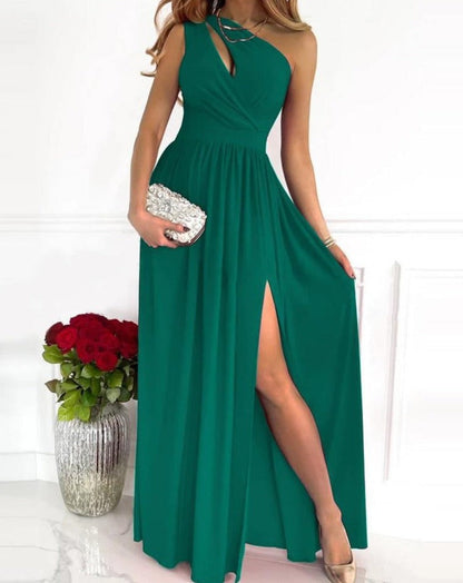 Clarisse - Elegantes One-Shoulder-Kleid mit sexy hochgeschnittenem Schlitz