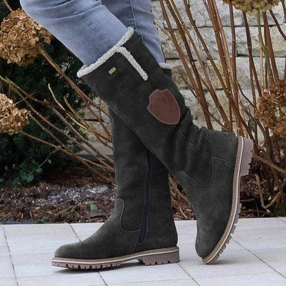 Mittellange Winterstiefel aus Wildleder - Helvisa