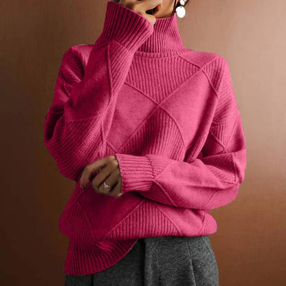 Lässiger, schlichter strickpullover