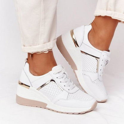 Schnürschuhe Plattform Wedge