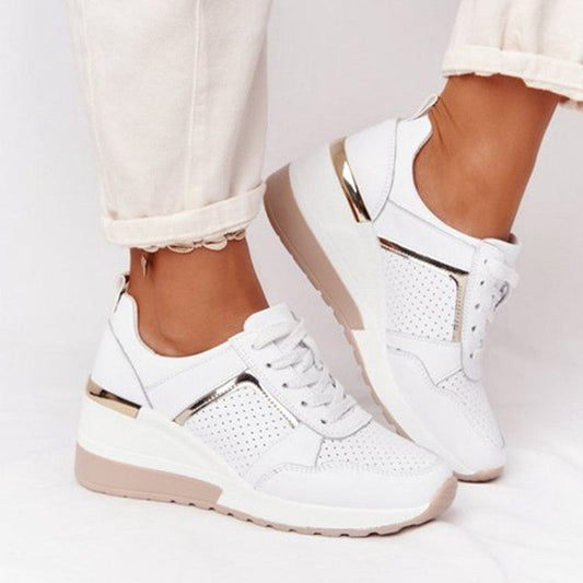 Schnürschuhe Plattform Wedge