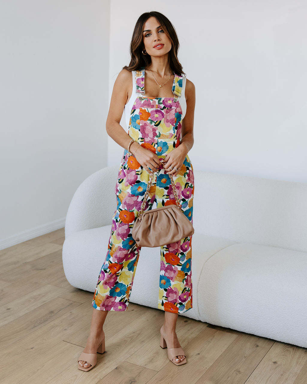 Camille - Ärmelloser Overall mit Blumenmuster