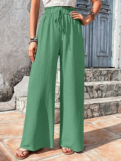 Luna | Weite Hose mit Kordelzug | Lässig und schick | Luftiger Stoff