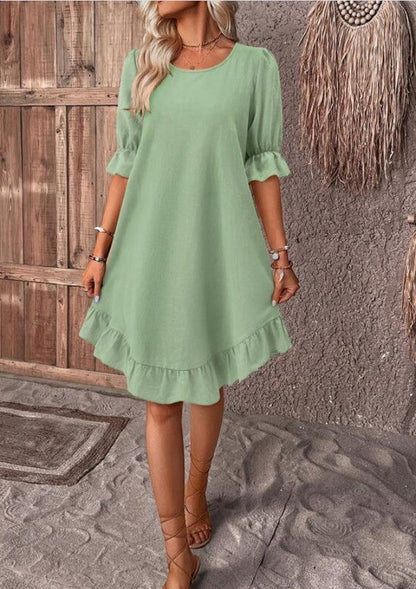 Olivia - Kleid mit gerüschtem Saum